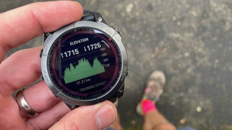 Garmin Fenix 7X Sapphire elevation screen